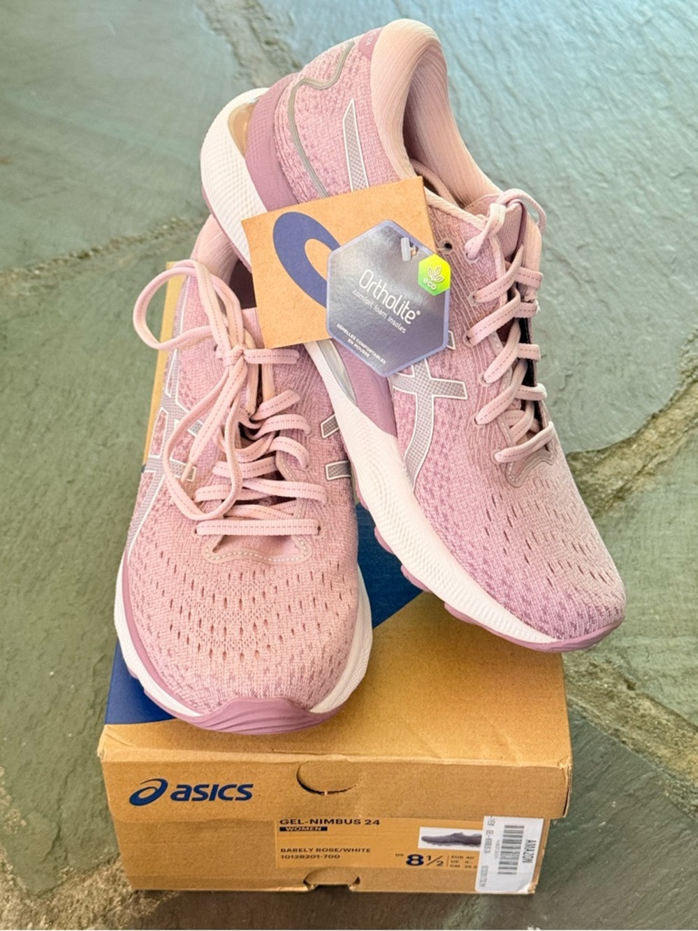 Asics Women's Gel-Nimbus 24 Running Shoes - Dusty Rose/Pale Pink